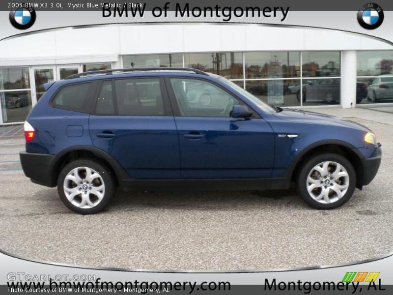 Mystic Blue Metallic / Black 2005 BMW X3 3.0i