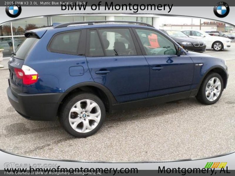 Mystic Blue Metallic / Black 2005 BMW X3 3.0i