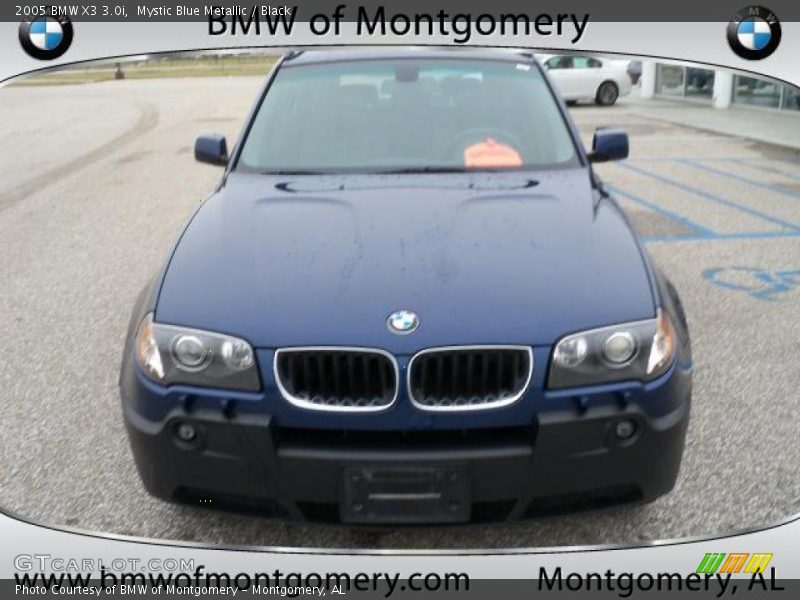 Mystic Blue Metallic / Black 2005 BMW X3 3.0i