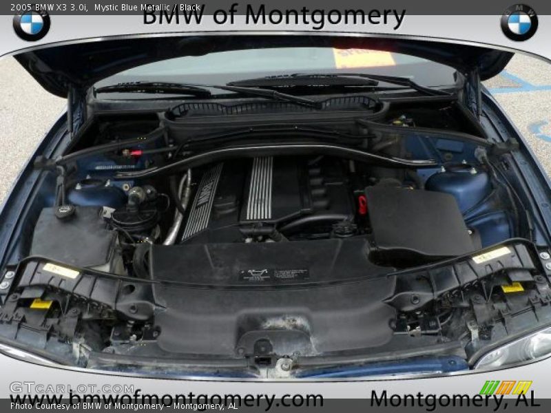 Mystic Blue Metallic / Black 2005 BMW X3 3.0i