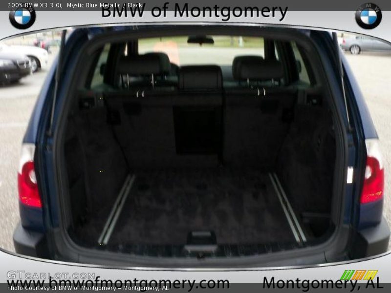 Mystic Blue Metallic / Black 2005 BMW X3 3.0i
