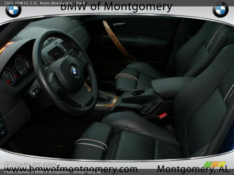 Mystic Blue Metallic / Black 2005 BMW X3 3.0i