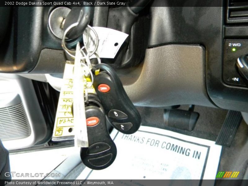 Black / Dark Slate Gray 2002 Dodge Dakota Sport Quad Cab 4x4