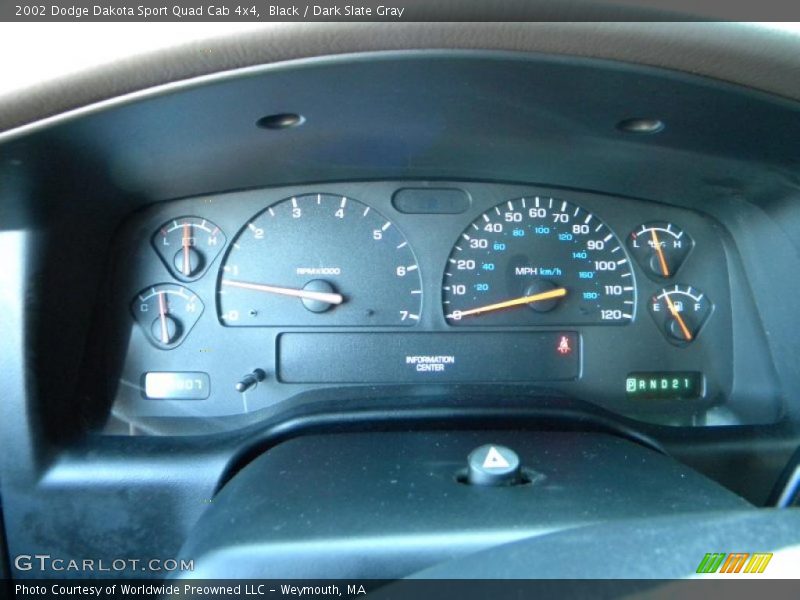  2002 Dakota Sport Quad Cab 4x4 Sport Quad Cab 4x4 Gauges