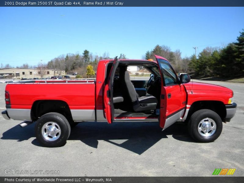 Flame Red / Mist Gray 2001 Dodge Ram 2500 ST Quad Cab 4x4