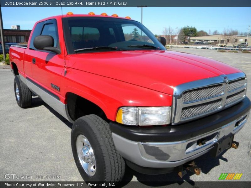 Flame Red / Mist Gray 2001 Dodge Ram 2500 ST Quad Cab 4x4