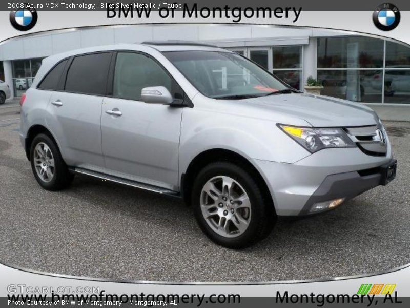 Billet Silver Metallic / Taupe 2008 Acura MDX Technology