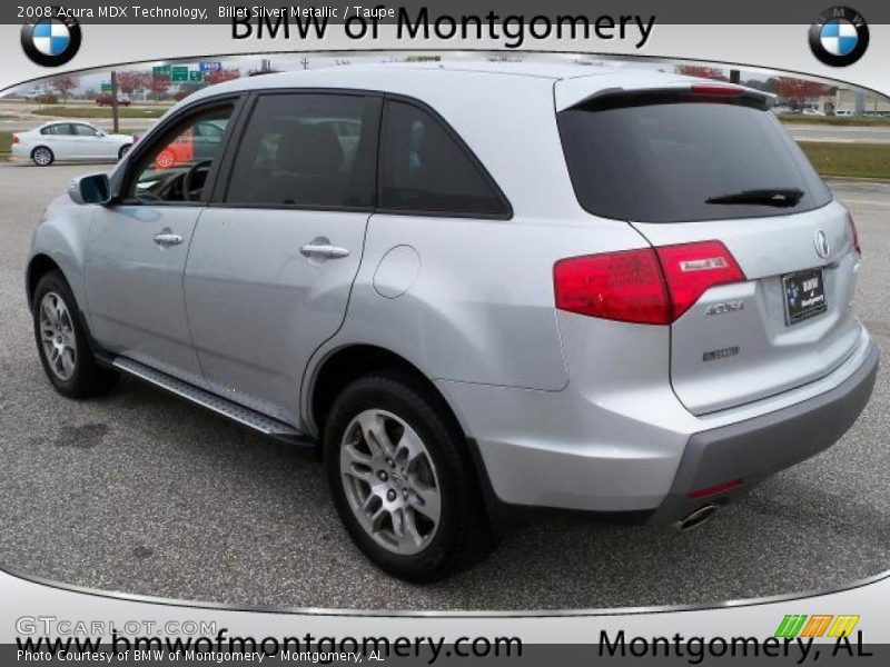 Billet Silver Metallic / Taupe 2008 Acura MDX Technology