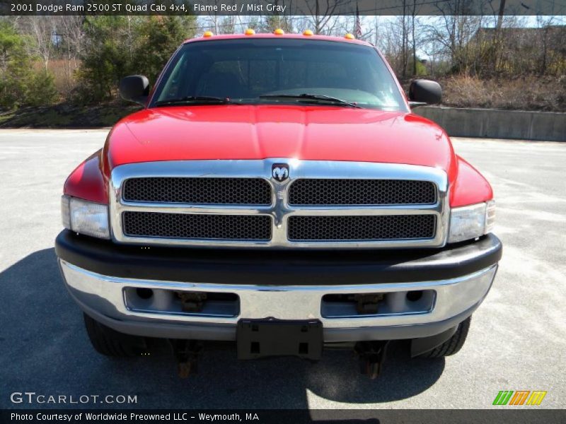 Flame Red / Mist Gray 2001 Dodge Ram 2500 ST Quad Cab 4x4