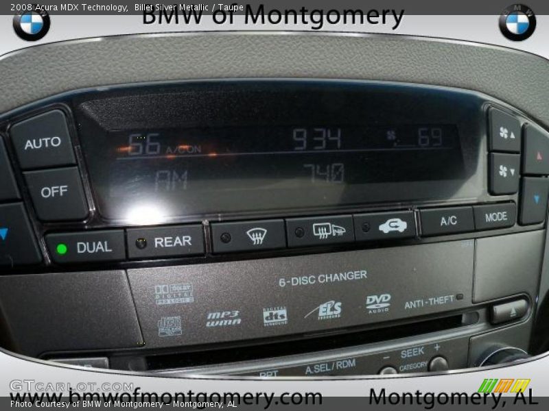 Billet Silver Metallic / Taupe 2008 Acura MDX Technology