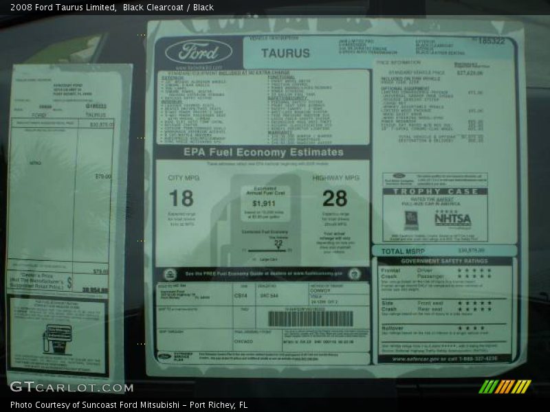 Black Clearcoat / Black 2008 Ford Taurus Limited