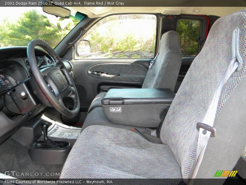 Flame Red / Mist Gray 2001 Dodge Ram 2500 ST Quad Cab 4x4