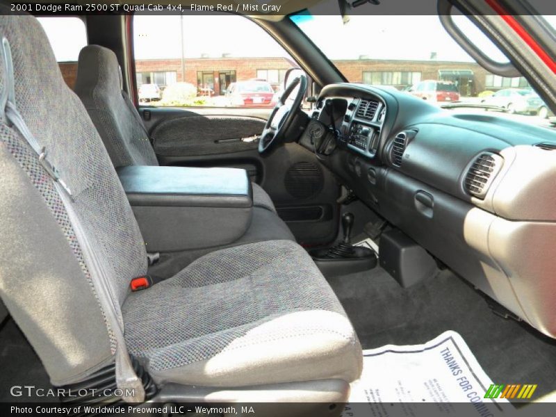 Flame Red / Mist Gray 2001 Dodge Ram 2500 ST Quad Cab 4x4
