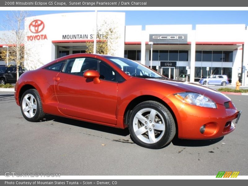 Sunset Orange Pearlescent / Dark Charcoal 2008 Mitsubishi Eclipse GS Coupe