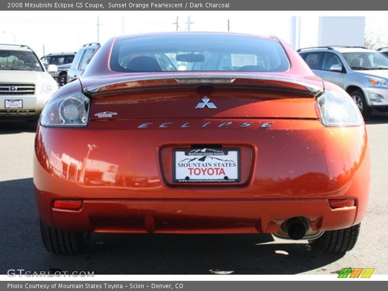 Sunset Orange Pearlescent / Dark Charcoal 2008 Mitsubishi Eclipse GS Coupe