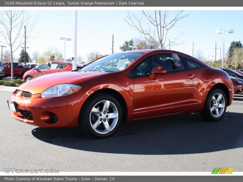 Sunset Orange Pearlescent / Dark Charcoal 2008 Mitsubishi Eclipse GS Coupe