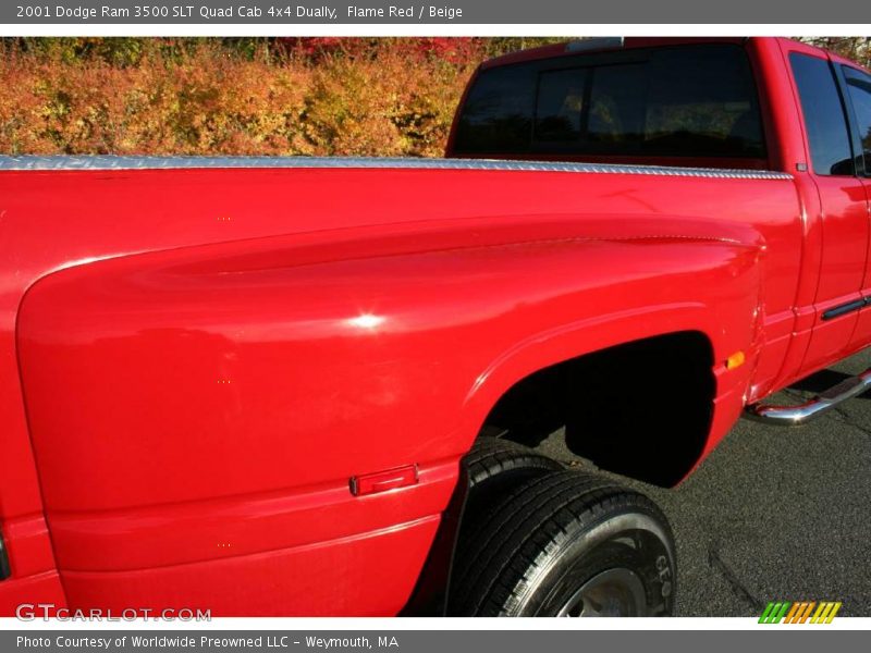 Flame Red / Beige 2001 Dodge Ram 3500 SLT Quad Cab 4x4 Dually
