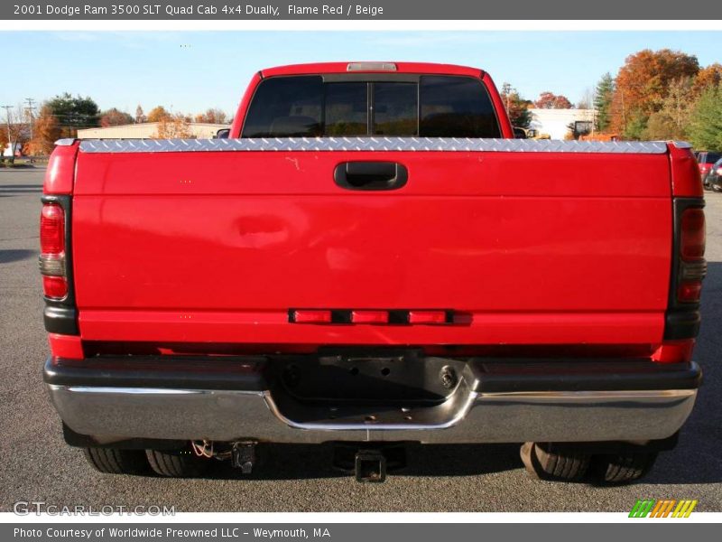 Flame Red / Beige 2001 Dodge Ram 3500 SLT Quad Cab 4x4 Dually