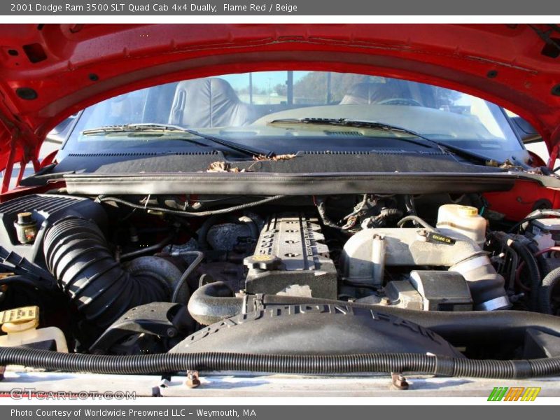  2001 Ram 3500 SLT Quad Cab 4x4 Dually Engine - 5.9 Liter OHV 24-Valve Cummins Turbo Diesel Inline 6 Cylinder