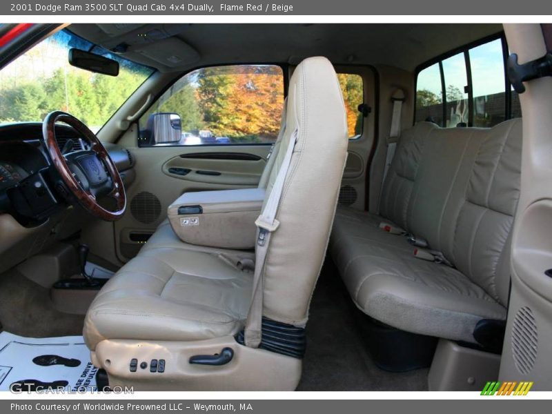  2001 Ram 3500 SLT Quad Cab 4x4 Dually Beige Interior