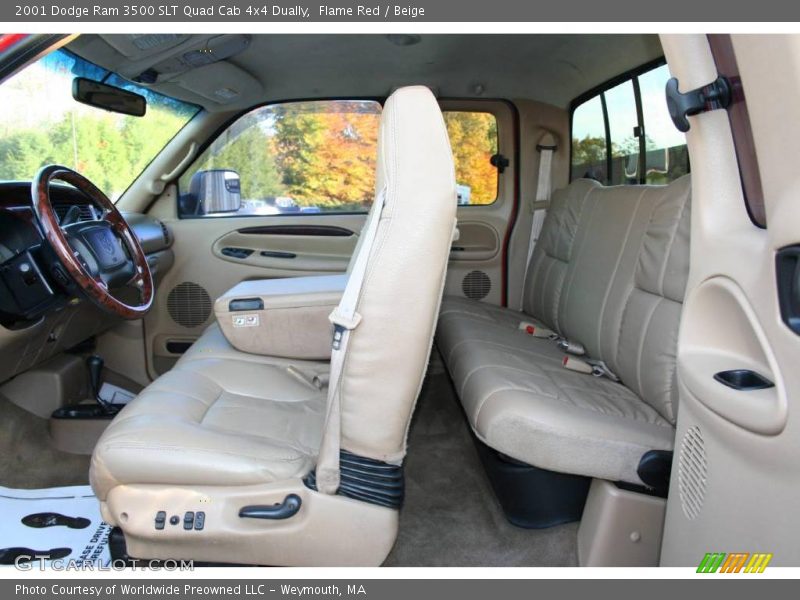  2001 Ram 3500 SLT Quad Cab 4x4 Dually Beige Interior