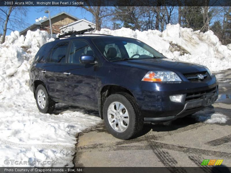 Midnight Blue Pearl / Saddle 2003 Acura MDX