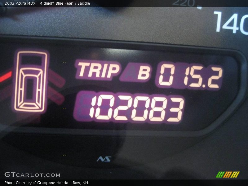 Midnight Blue Pearl / Saddle 2003 Acura MDX