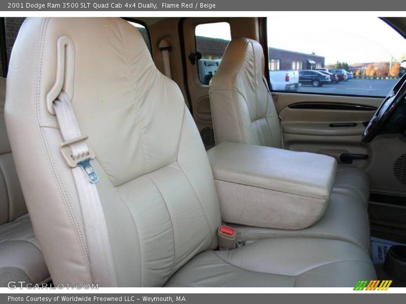 Flame Red / Beige 2001 Dodge Ram 3500 SLT Quad Cab 4x4 Dually