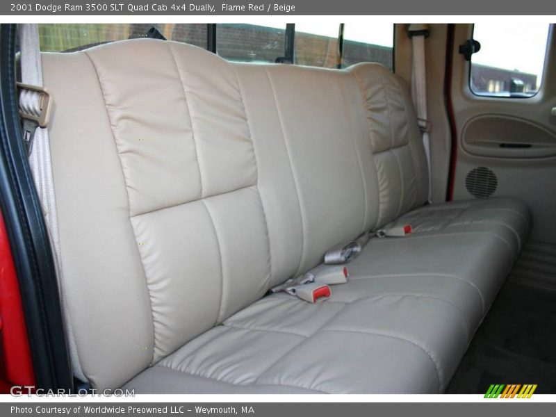 Flame Red / Beige 2001 Dodge Ram 3500 SLT Quad Cab 4x4 Dually