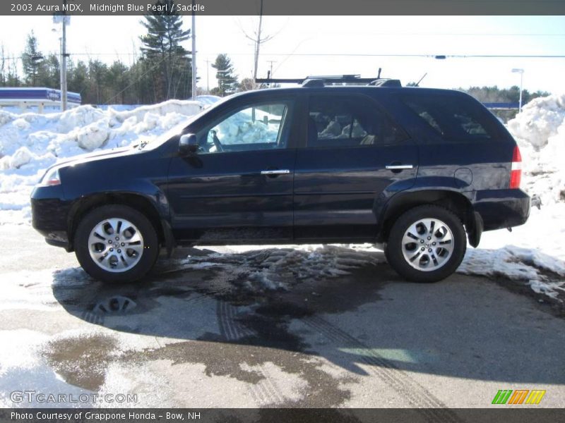 Midnight Blue Pearl / Saddle 2003 Acura MDX