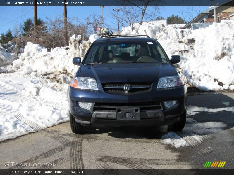 Midnight Blue Pearl / Saddle 2003 Acura MDX