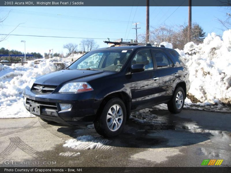 Midnight Blue Pearl / Saddle 2003 Acura MDX