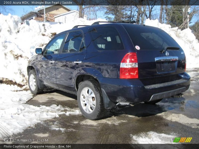 Midnight Blue Pearl / Saddle 2003 Acura MDX