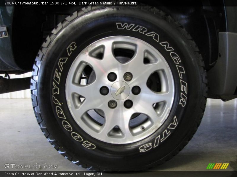 Dark Green Metallic / Tan/Neutral 2004 Chevrolet Suburban 1500 Z71 4x4