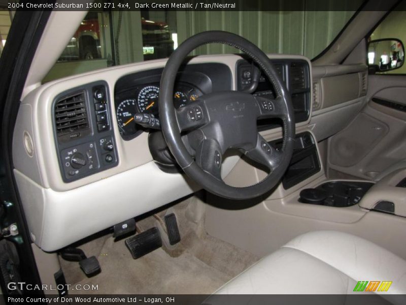 Dark Green Metallic / Tan/Neutral 2004 Chevrolet Suburban 1500 Z71 4x4