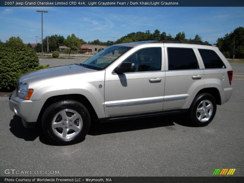 Light Graystone Pearl / Dark Khaki/Light Graystone 2007 Jeep Grand Cherokee Limited CRD 4x4