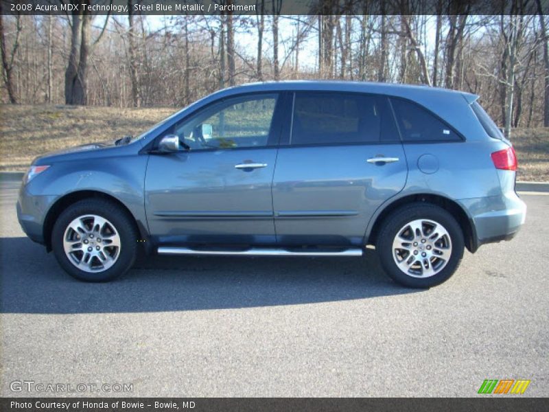 Steel Blue Metallic / Parchment 2008 Acura MDX Technology