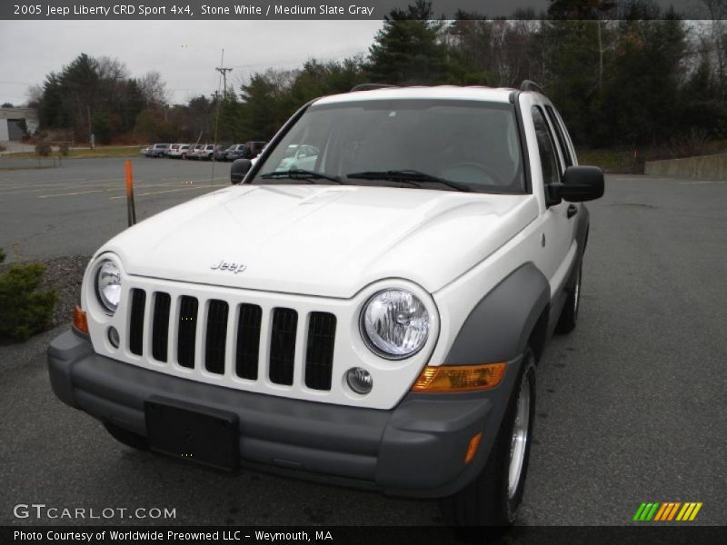 Stone White / Medium Slate Gray 2005 Jeep Liberty CRD Sport 4x4