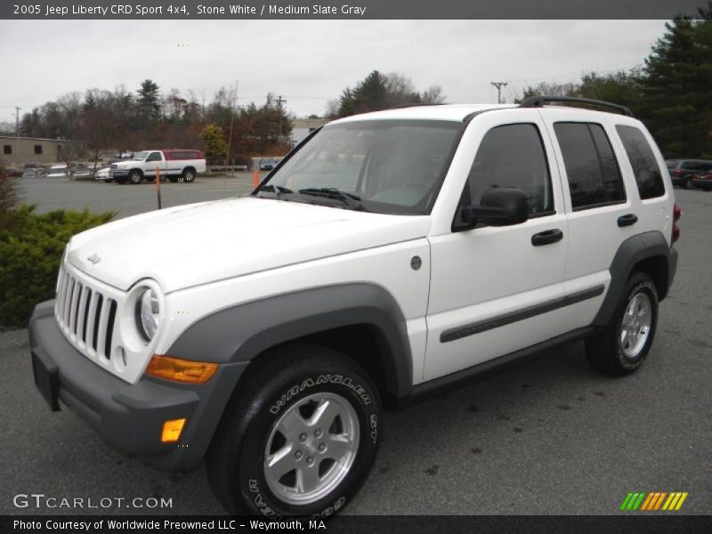 Stone White / Medium Slate Gray 2005 Jeep Liberty CRD Sport 4x4