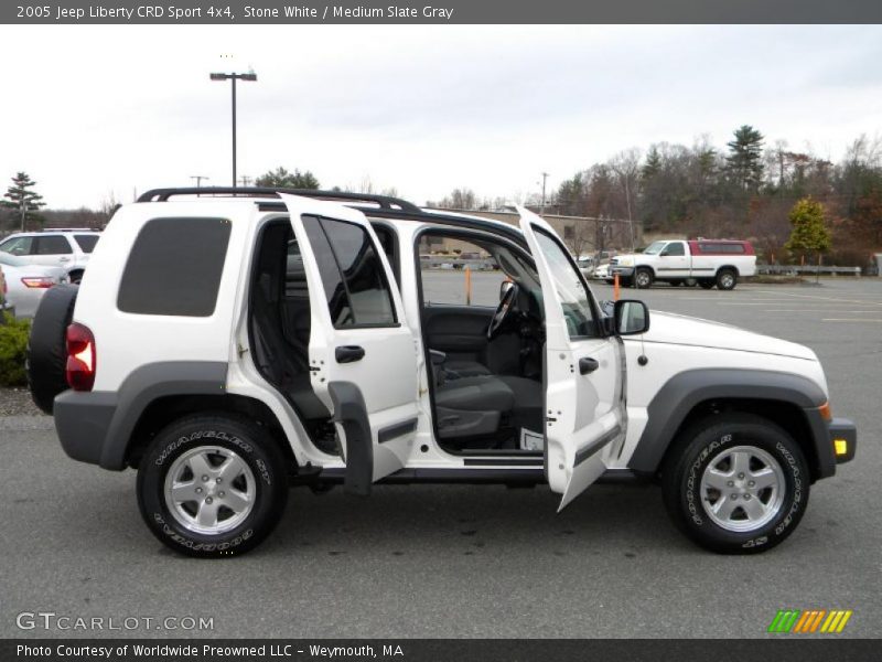 Stone White / Medium Slate Gray 2005 Jeep Liberty CRD Sport 4x4
