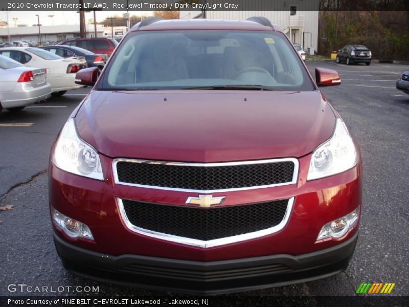 Red Jewel Tintcoat / Dark Gray/Light Gray 2010 Chevrolet Traverse LT AWD