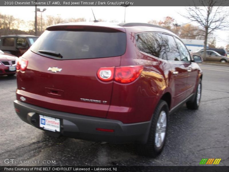 Red Jewel Tintcoat / Dark Gray/Light Gray 2010 Chevrolet Traverse LT AWD