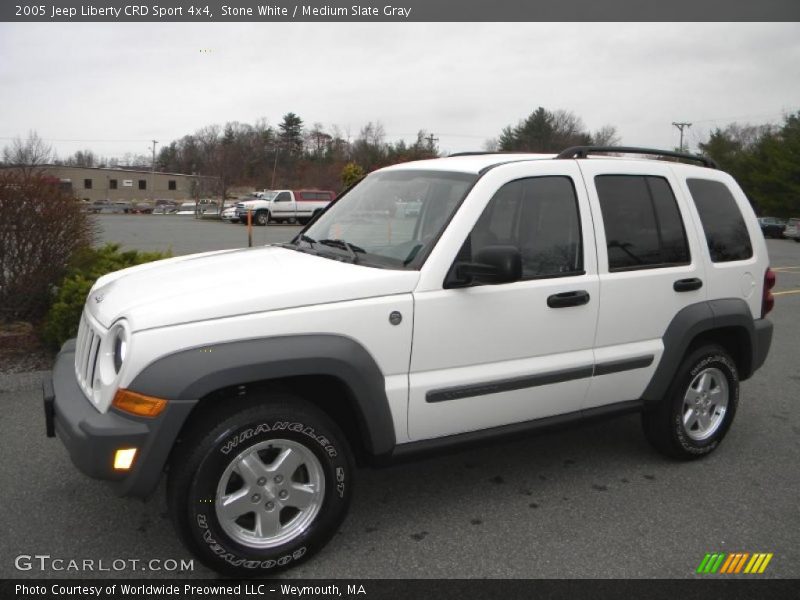 Stone White / Medium Slate Gray 2005 Jeep Liberty CRD Sport 4x4