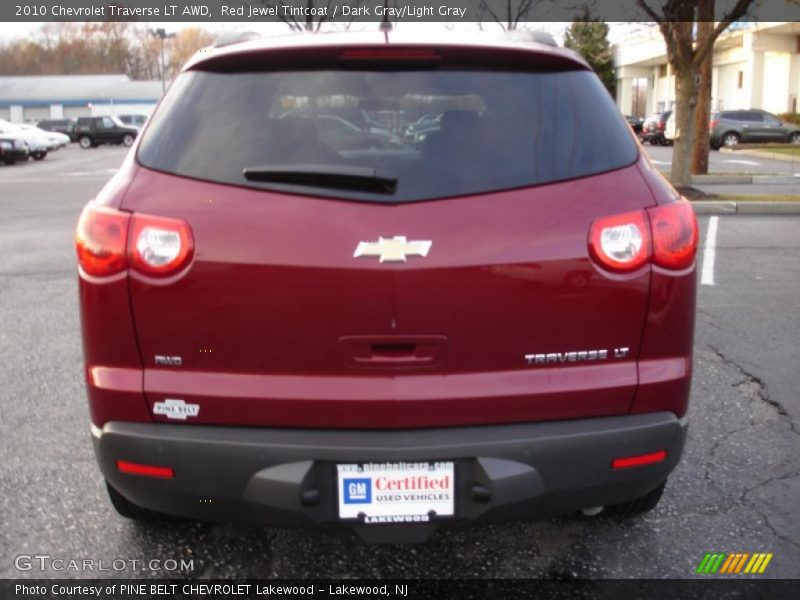 Red Jewel Tintcoat / Dark Gray/Light Gray 2010 Chevrolet Traverse LT AWD