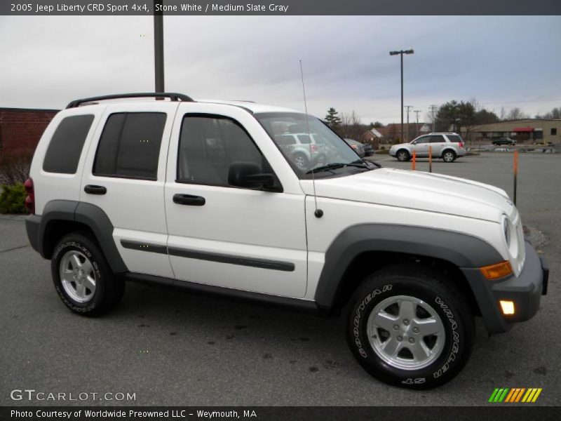 Stone White / Medium Slate Gray 2005 Jeep Liberty CRD Sport 4x4