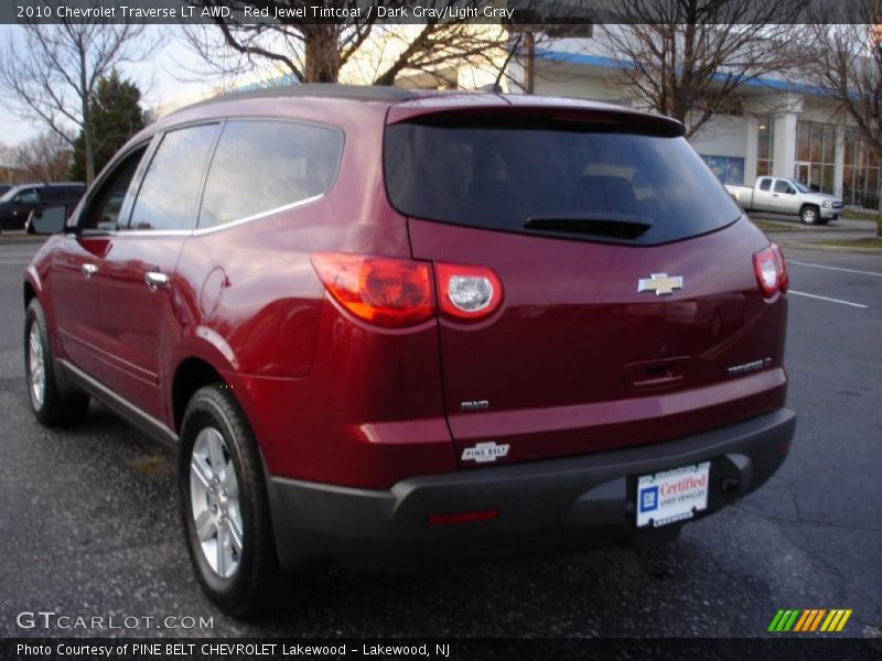 Red Jewel Tintcoat / Dark Gray/Light Gray 2010 Chevrolet Traverse LT AWD