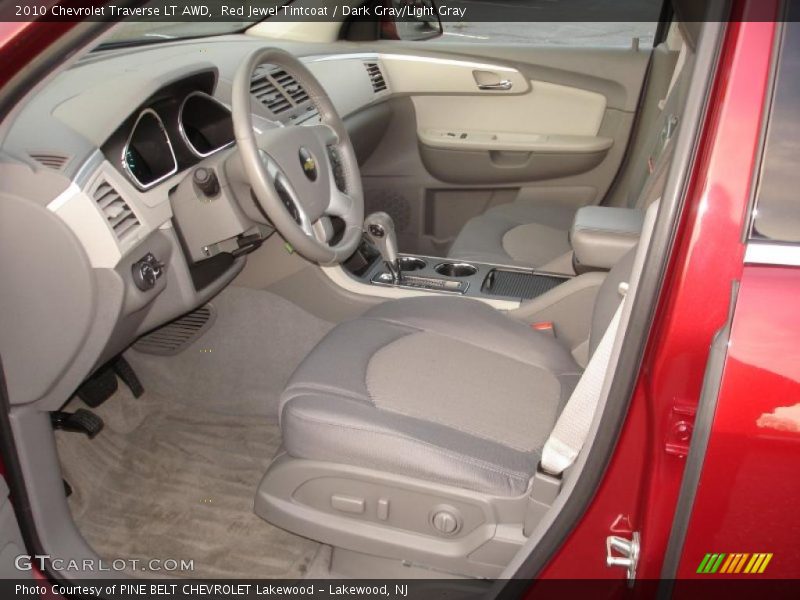 Red Jewel Tintcoat / Dark Gray/Light Gray 2010 Chevrolet Traverse LT AWD