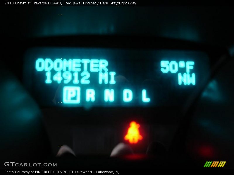 Red Jewel Tintcoat / Dark Gray/Light Gray 2010 Chevrolet Traverse LT AWD