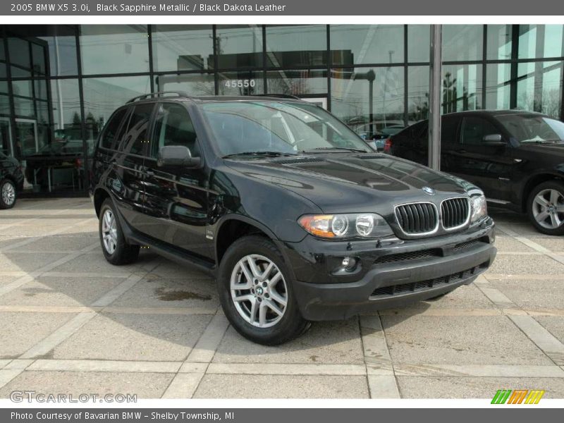 Black Sapphire Metallic / Black Dakota Leather 2005 BMW X5 3.0i