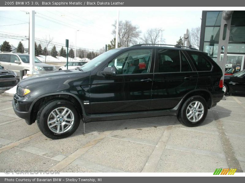Black Sapphire Metallic / Black Dakota Leather 2005 BMW X5 3.0i